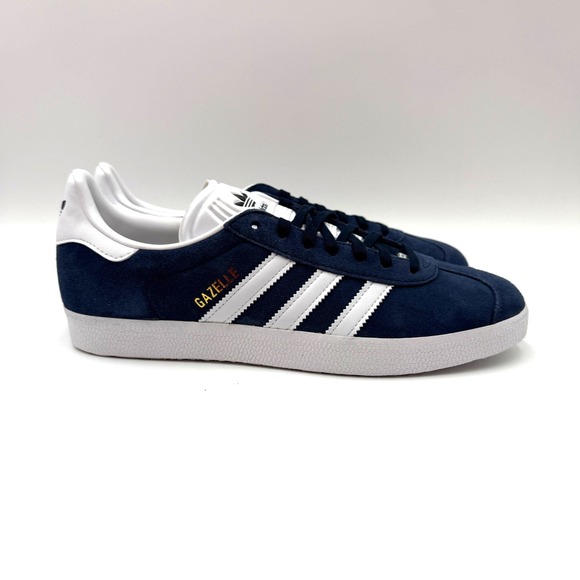 adidas Gazelle Men's Size 9 Collegiate Navy / White / Gold Metallic BB5478 NEW - Picture 1 of 7